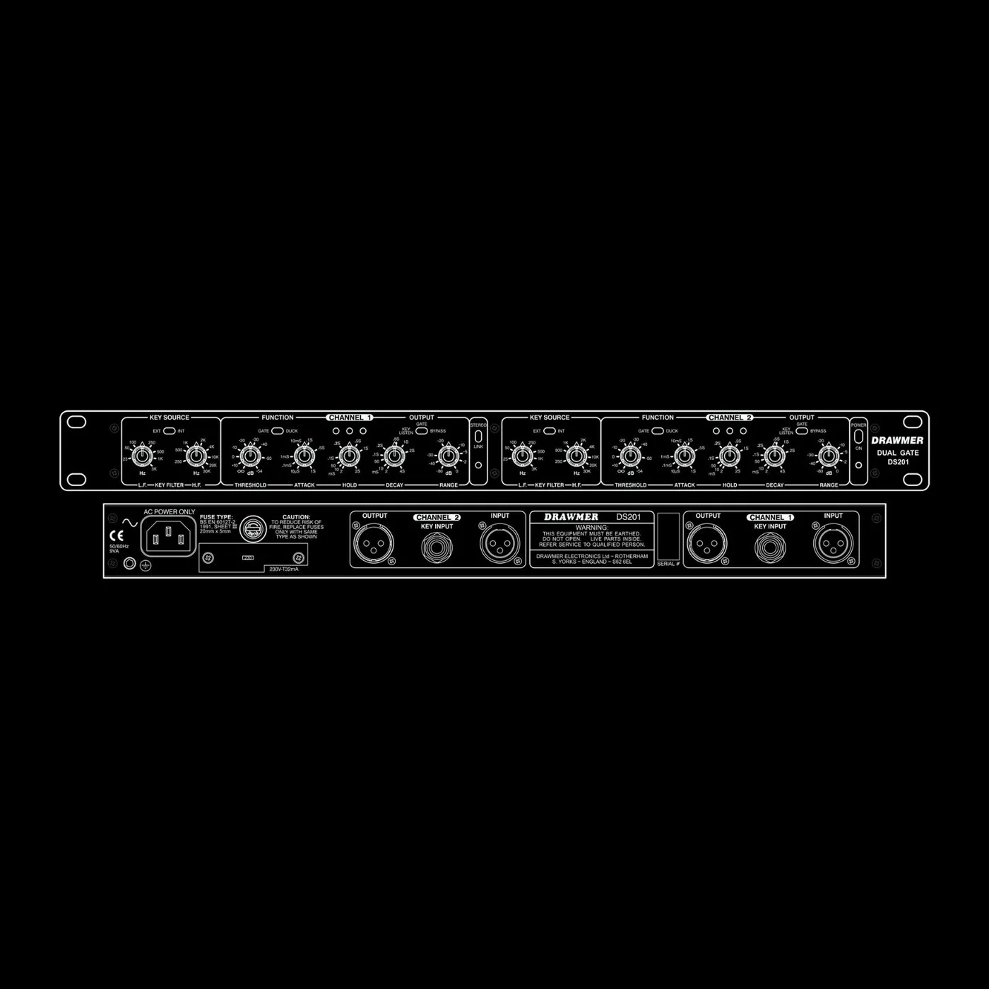 Drawmer DS201 Dual Noise Gate – Features